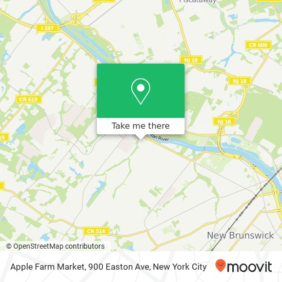 Mapa de Apple Farm Market, 900 Easton Ave