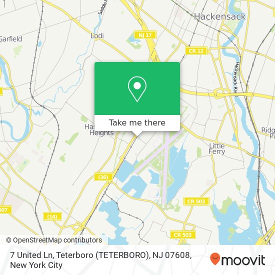 7 United Ln, Teterboro (TETERBORO), NJ 07608 map