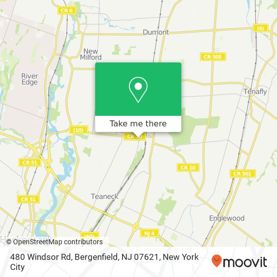 480 Windsor Rd, Bergenfield, NJ 07621 map
