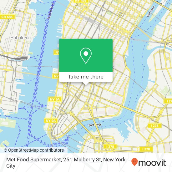 Met Food Supermarket, 251 Mulberry St map