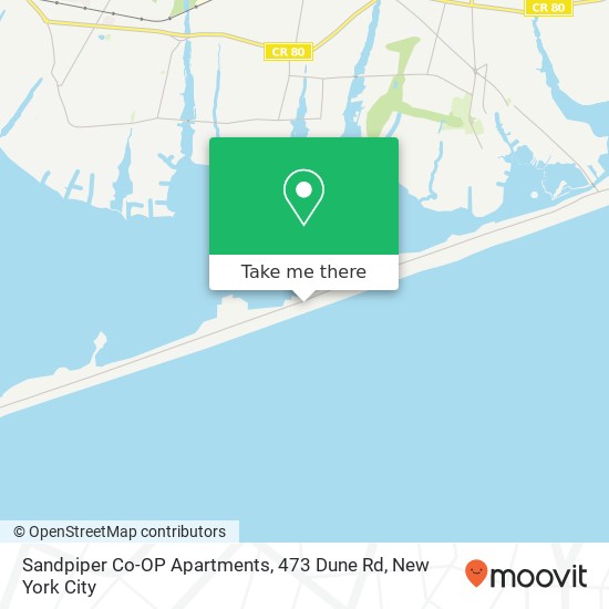 Mapa de Sandpiper Co-OP Apartments, 473 Dune Rd