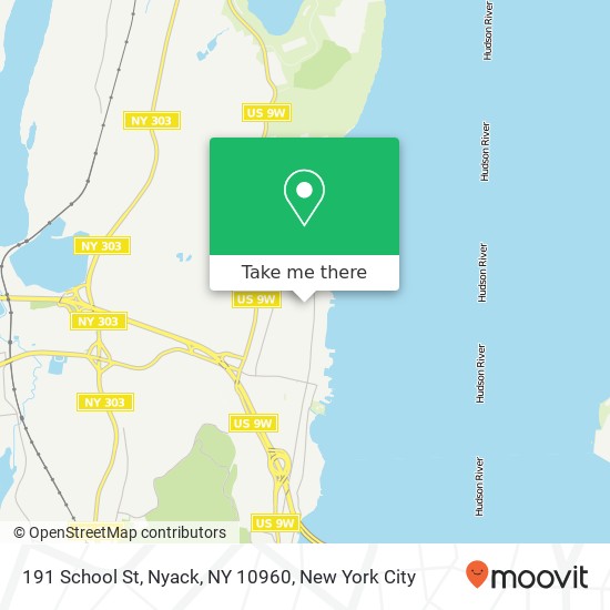Mapa de 191 School St, Nyack, NY 10960