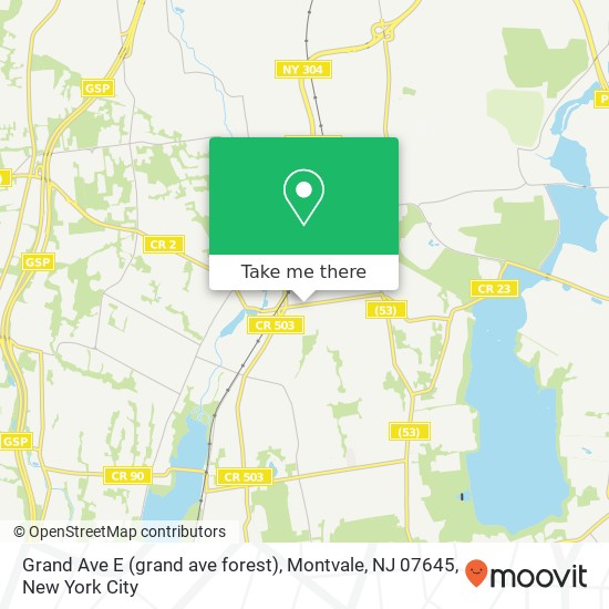 Mapa de Grand Ave E (grand ave forest), Montvale, NJ 07645