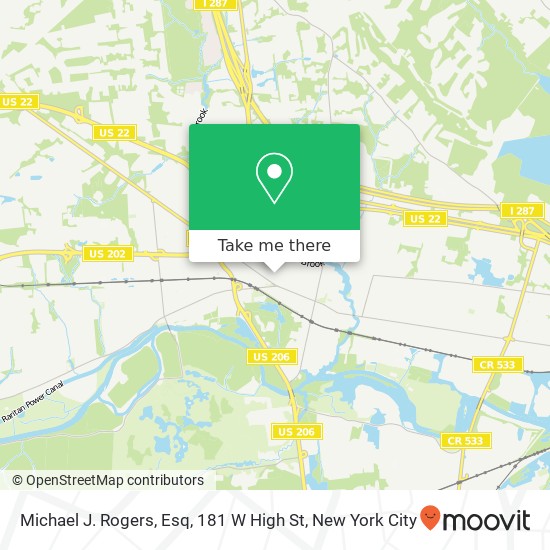 Mapa de Michael J. Rogers, Esq, 181 W High St