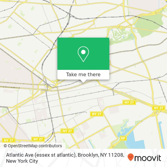 Atlantic Ave (essex st atlantic), Brooklyn, NY 11208 map