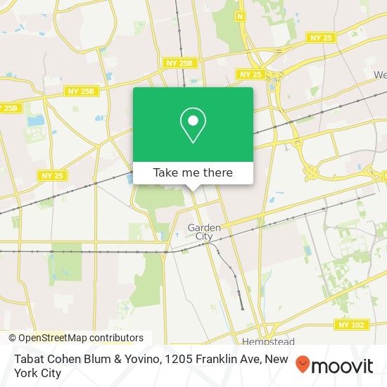 Mapa de Tabat Cohen Blum & Yovino, 1205 Franklin Ave