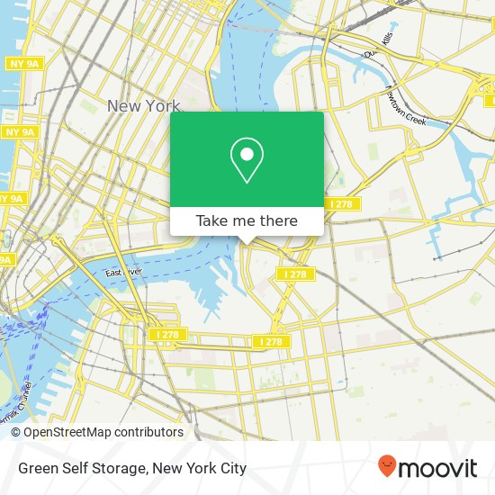 Mapa de Green Self Storage, 42 Broadway