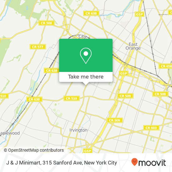 Mapa de J & J Minimart, 315 Sanford Ave