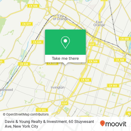 Mapa de Davis & Young Realty & Investment, 60 Stuyvesant Ave