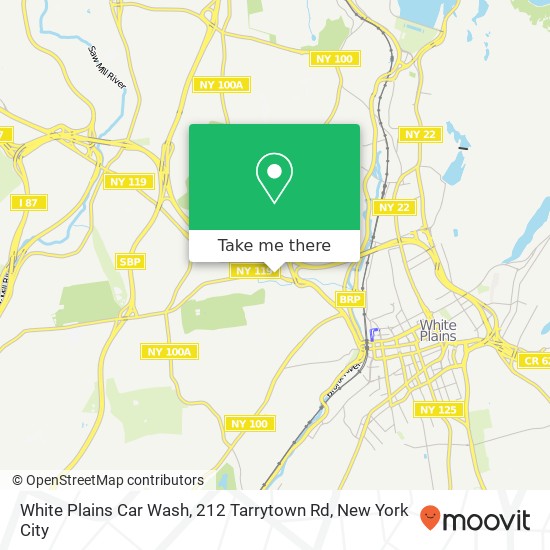 Mapa de White Plains Car Wash, 212 Tarrytown Rd