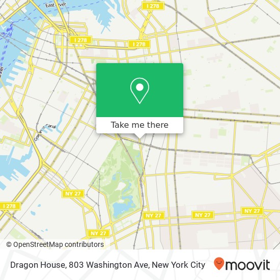 Mapa de Dragon House, 803 Washington Ave