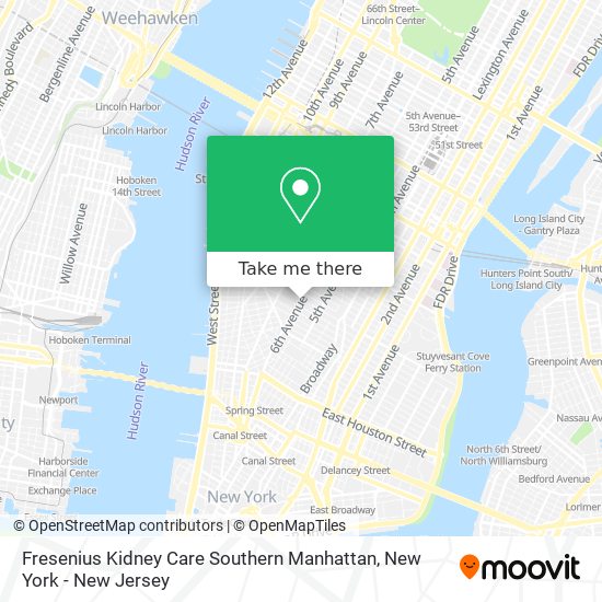 Mapa de Fresenius Kidney Care Southern Manhattan