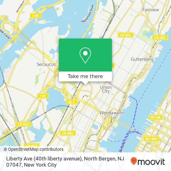 Liberty Ave (40th liberty avenue), North Bergen, NJ 07047 map