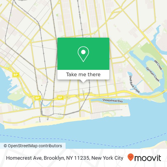 Homecrest Ave, Brooklyn, NY 11235 map