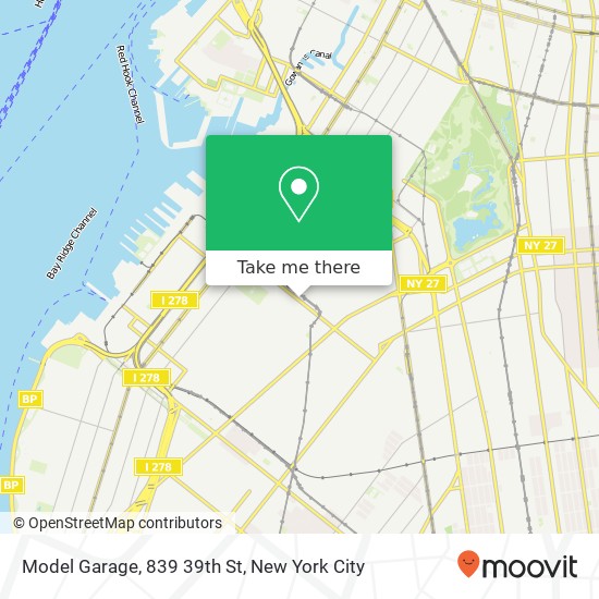 Mapa de Model Garage, 839 39th St