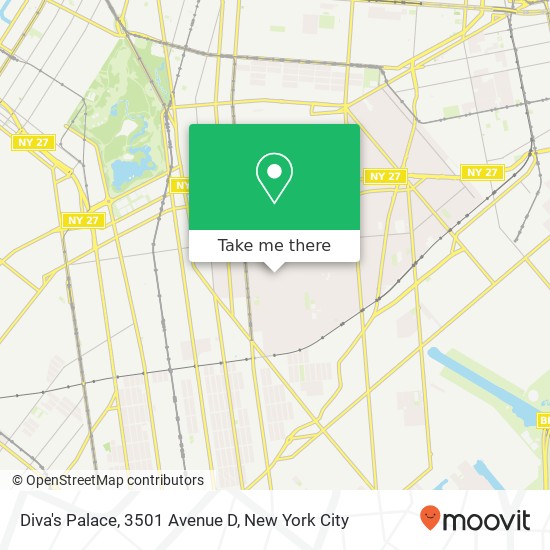 Mapa de Diva's Palace, 3501 Avenue D