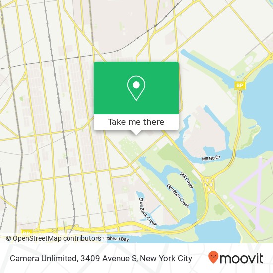 Mapa de Camera Unlimited, 3409 Avenue S