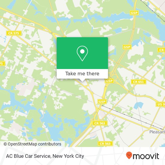 AC Blue Car Service map