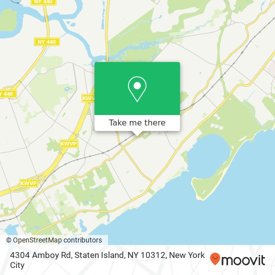 Mapa de 4304 Amboy Rd, Staten Island, NY 10312