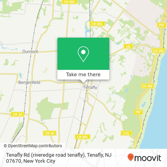 Mapa de Tenafly Rd (riveredge road tenafly), Tenafly, NJ 07670