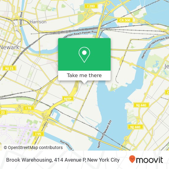 Mapa de Brook Warehousing, 414 Avenue P