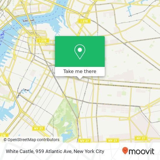 Mapa de White Castle, 959 Atlantic Ave