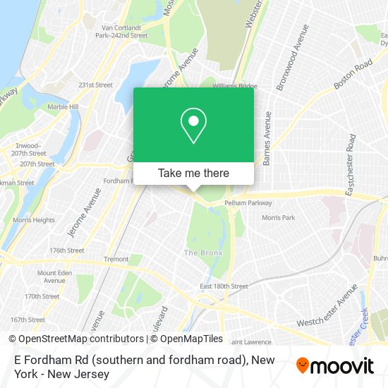 Mapa de E Fordham Rd (southern and fordham road)