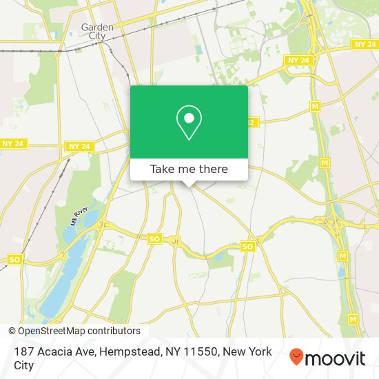 187 Acacia Ave, Hempstead, NY 11550 map