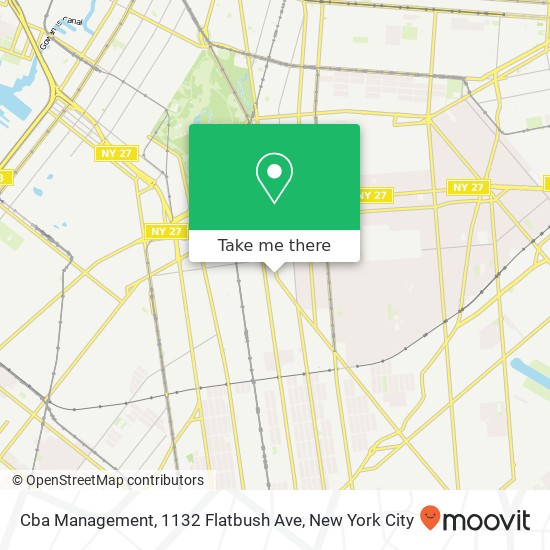 Mapa de Cba Management, 1132 Flatbush Ave