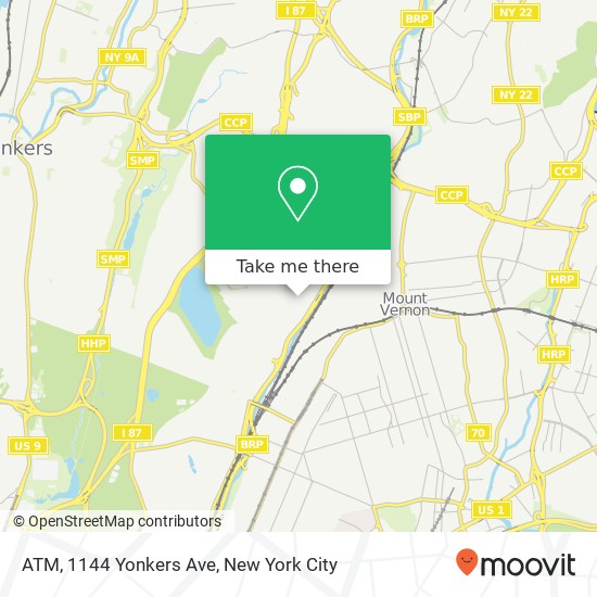 Mapa de ATM, 1144 Yonkers Ave