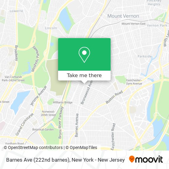 Mapa de Barnes Ave (222nd barnes)