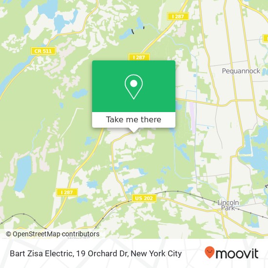 Mapa de Bart Zisa Electric, 19 Orchard Dr