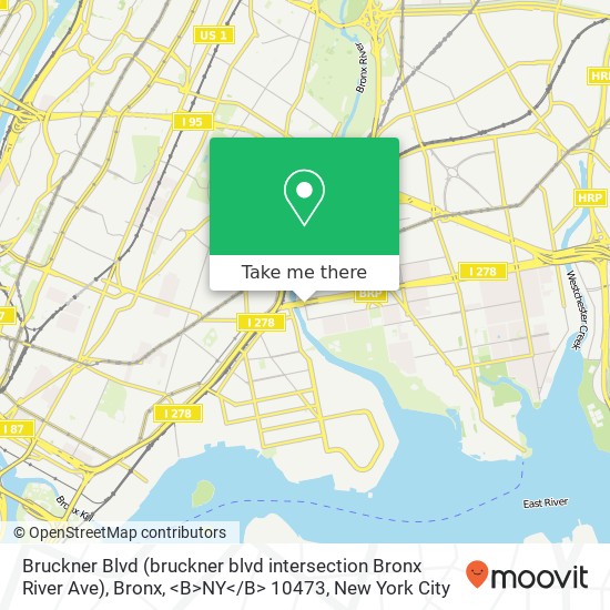 Bruckner Blvd (bruckner blvd intersection Bronx River Ave), Bronx, <B>NY< / B> 10473 map