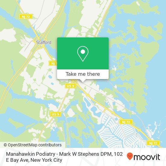 Manahawkin Podiatry - Mark W Stephens DPM, 102 E Bay Ave map
