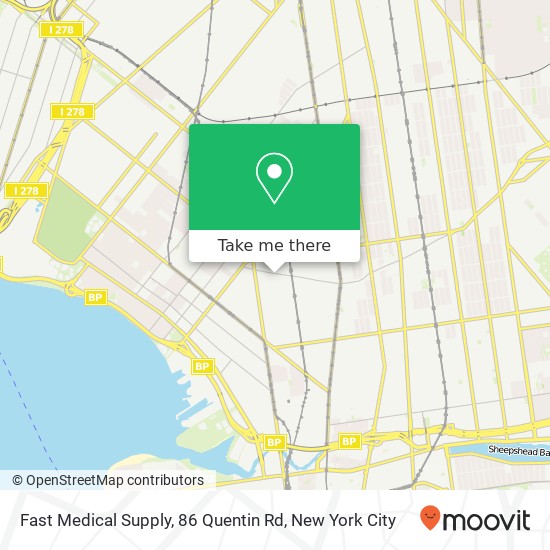 Mapa de Fast Medical Supply, 86 Quentin Rd