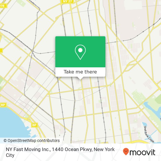 Mapa de NY Fast Moving Inc., 1440 Ocean Pkwy
