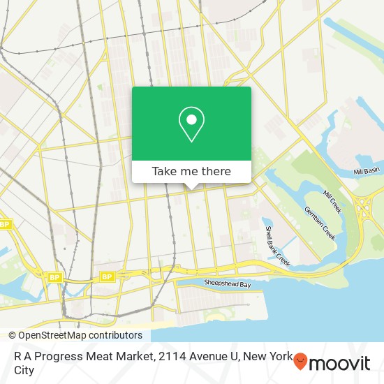 R A Progress Meat Market, 2114 Avenue U map