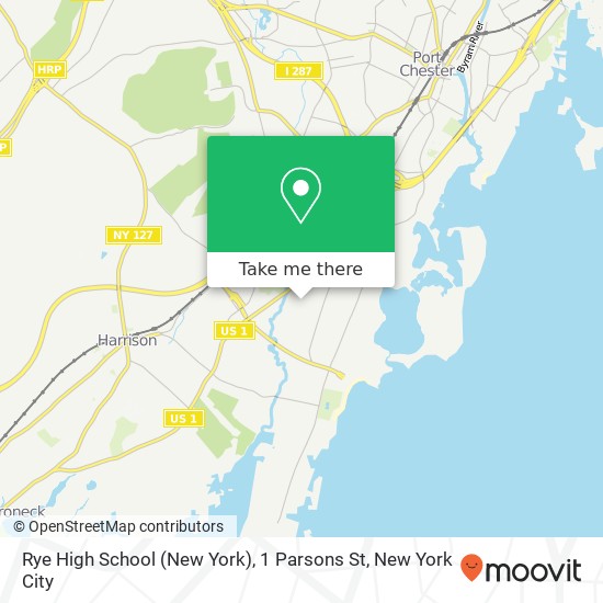 Mapa de Rye High School (New York), 1 Parsons St