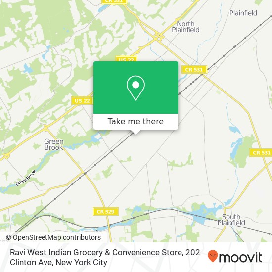 Mapa de Ravi West Indian Grocery & Convenience Store, 202 Clinton Ave