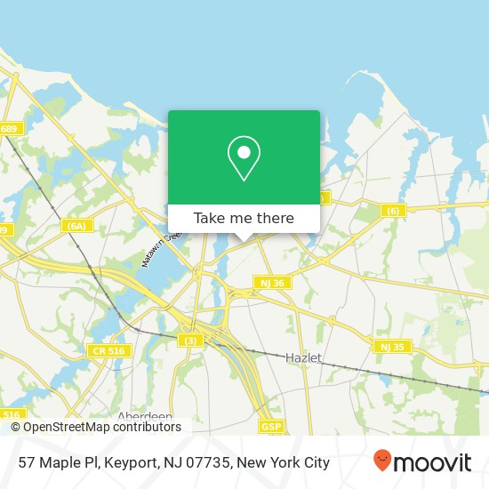 57 Maple Pl, Keyport, NJ 07735 map