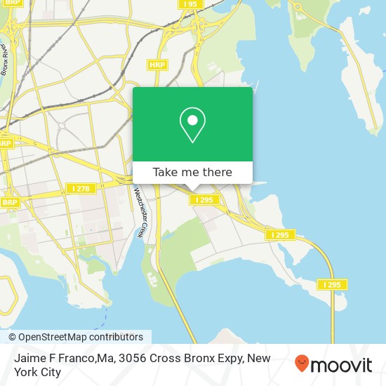Mapa de Jaime F Franco,Ma, 3056 Cross Bronx Expy
