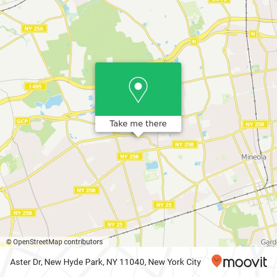 Mapa de Aster Dr, New Hyde Park, NY 11040