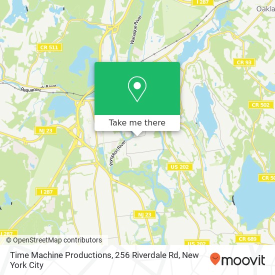 Time Machine Productions, 256 Riverdale Rd map