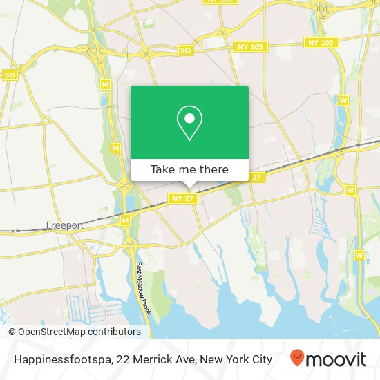 Happinessfootspa, 22 Merrick Ave map