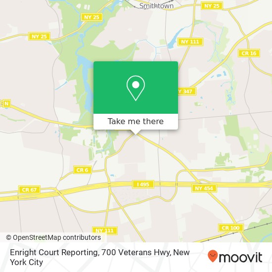 Mapa de Enright Court Reporting, 700 Veterans Hwy