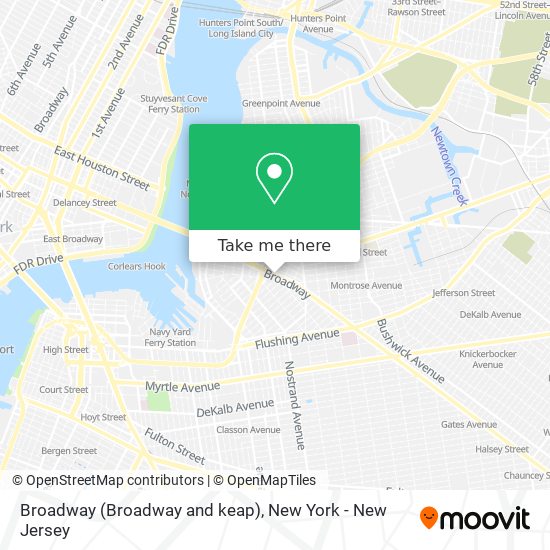Broadway (Broadway and keap) map