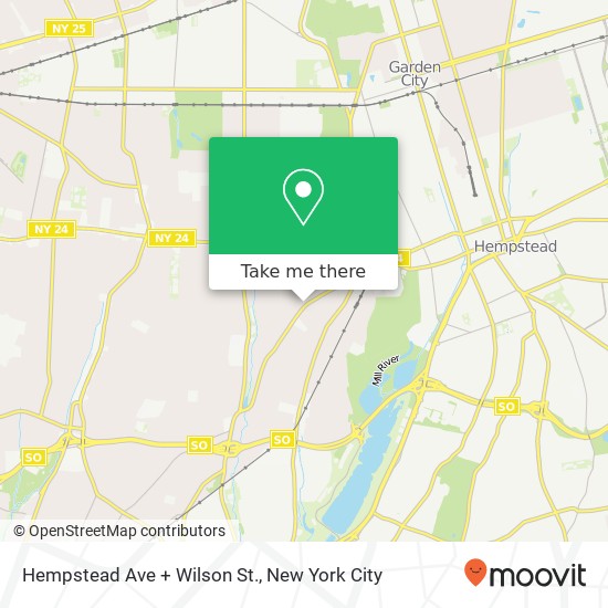 Mapa de Hempstead Ave + Wilson St.