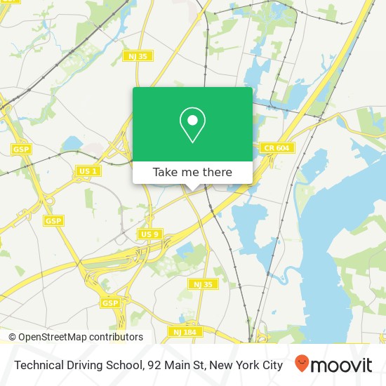 Mapa de Technical Driving School, 92 Main St