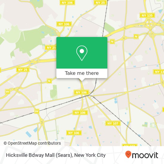 Hicksville Bdway Mall (Sears) map