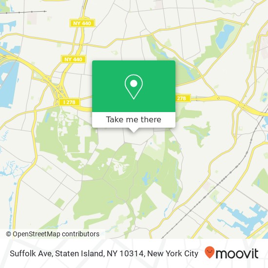 Mapa de Suffolk Ave, Staten Island, NY 10314